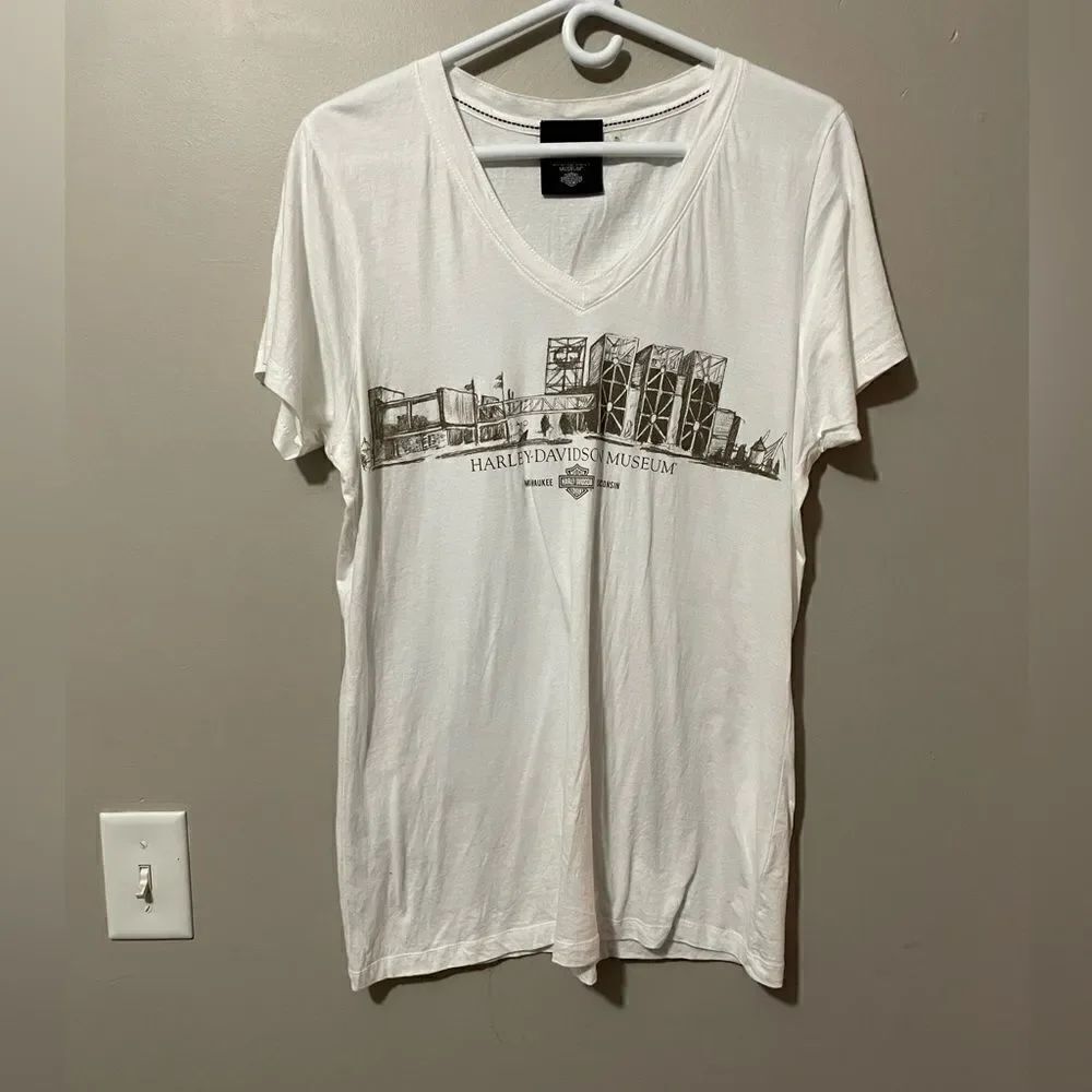 Harley Davidson Museum short sleeve vneck
